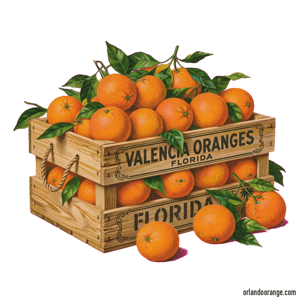 Mini crate of Valencia oranges