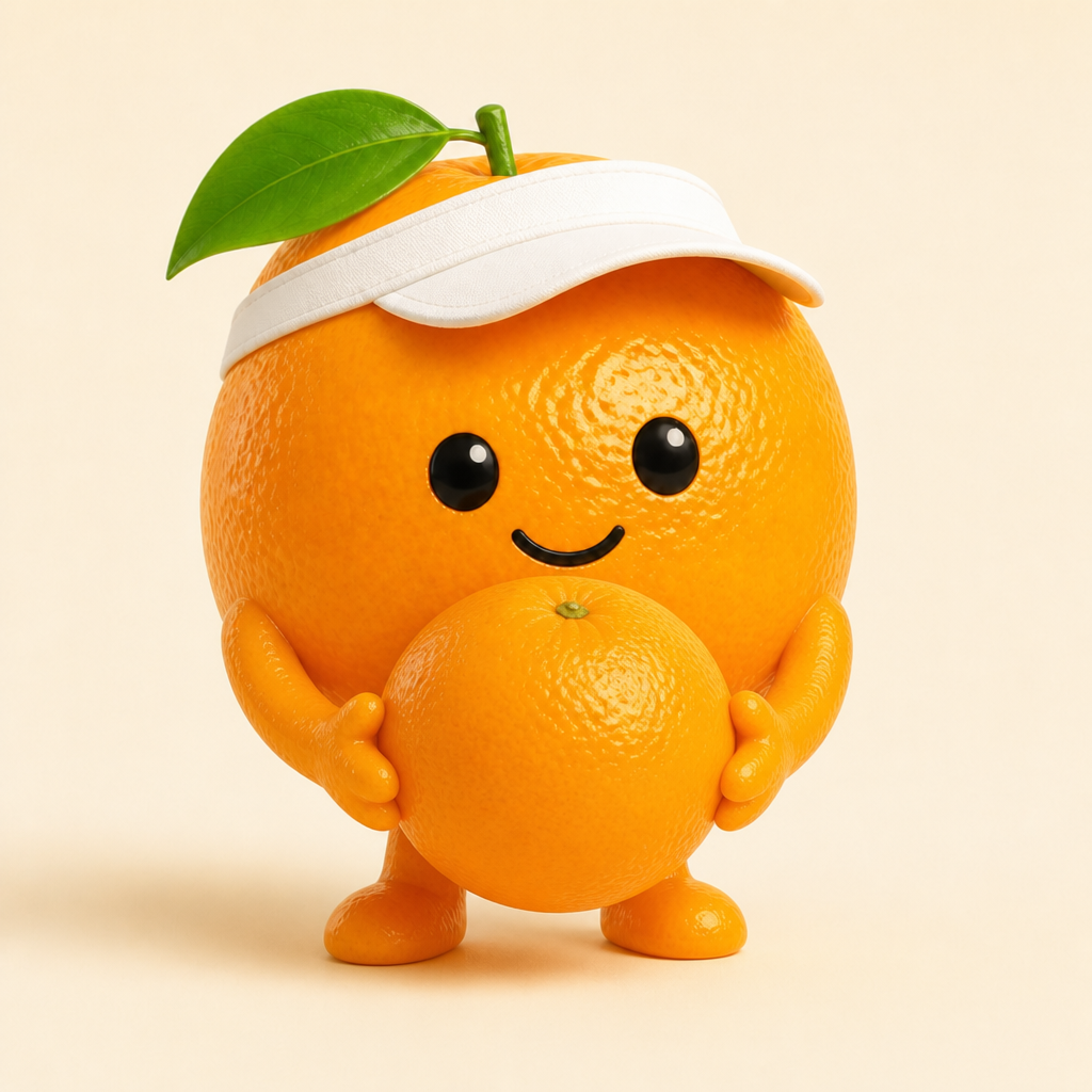 Valencia holding the orange